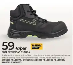 BigMat Paredes bota seguridad s3 toba oferta