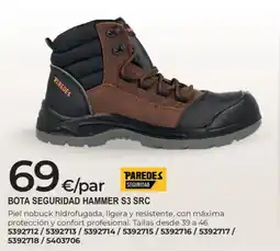 BigMat PAREDES BOTA SEGURIDAD HAMMER S3 SRC oferta