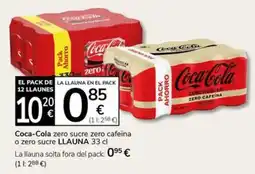 Supermercados Charter Coca-Cola zero sucre zero cafeïna oferta