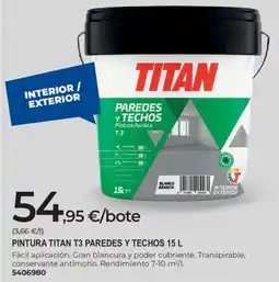 BigMat Titan pintura t3 paredes y techos oferta