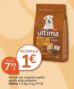 Supermercados Charter ultima menjar per a gossos petits adults amb pollastre oferta