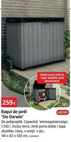 Bauhaus Arcon de jardin sio darwin oferta