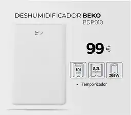 Tien 21 Beko - deshumidificador bdp010 oferta