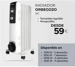 Tien 21 Orbegozo - radiador o rf oferta