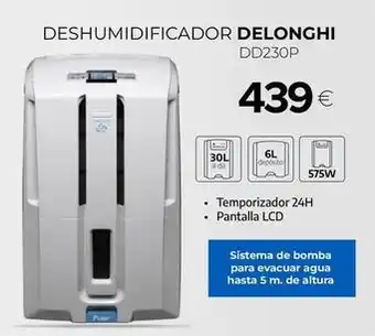 Delonghi - deshumidificador dd230p