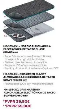 Tien 21 Sony - hk-123-xxl- nordic almohadilla electronica de tacto suave oferta