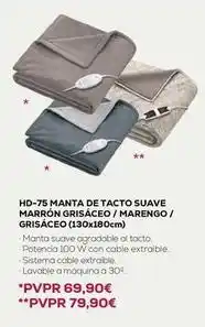 Tien 21 Sistema - manta de tacto suave marron grisaceo / marengo / grisaceo oferta
