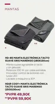 Tien 21 Control - hd-65 manta electronica tacto suave gris marengo oferta