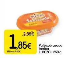 Dialprix Elpozo - pate sobrasada tarrina oferta