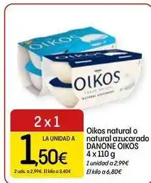 Dialprix Danone - oikos natural o natural azucarado oferta