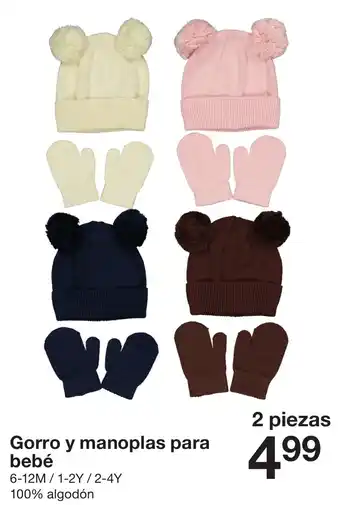 Gorro y manoplas para bebé