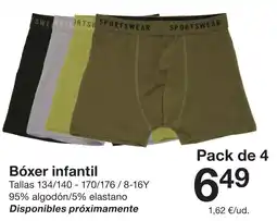Zeeman Sportswear bóxer infantil oferta