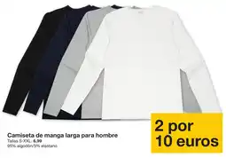 Zeeman Camiseta de manga larga para hombre oferta