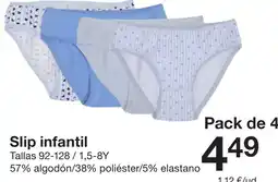 Zeeman Slip infantil oferta