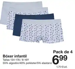 Zeeman Bóxer infantil oferta