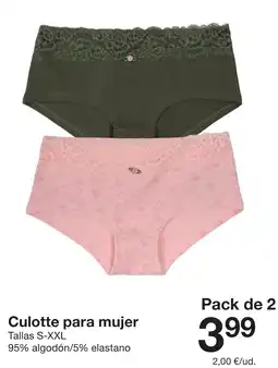 Zeeman Culotte para mujer oferta