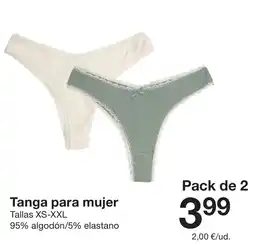 Zeeman Tanga para mujer oferta