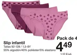 Zeeman Slip infantil oferta