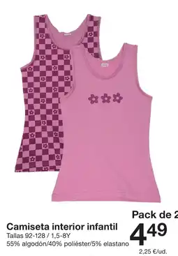 Zeeman Camiseta interior infantil oferta