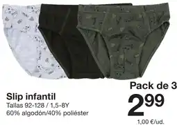 Zeeman Slip infantil oferta