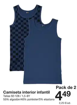 Zeeman Camiseta interior infantil oferta