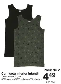 Zeeman Camiseta interior infantil oferta