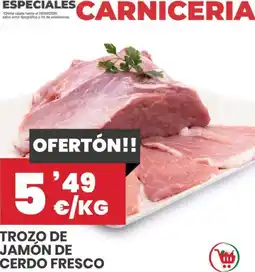 Díaz Cadenas Trozo de jamon de cerdo fresco oferta
