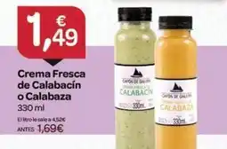 Supermercados El Jamón Crema fresca de calabacin o calabaza oferta