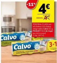 Supermercados Charter Calvo - tonyina clara en oli d'oliva o oli d'oliva verge extra oferta