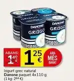 Supermercados Charter Danone - iogurt grec natural oferta