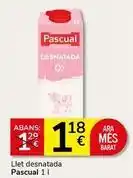 Supermercados Charter Pascual - llet desnatada oferta