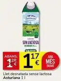 Supermercados Charter La asturiana - llet desnatada sense lactosa oferta
