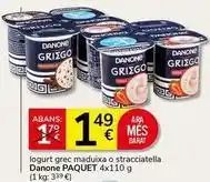 Supermercados Charter Danone - iogurt grec maduixa o stracciatella oferta