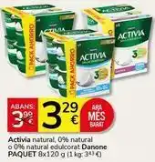 Supermercados Charter Danone - activia natural, 0% natural o 0% natural edulcorado oferta