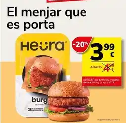 Supermercados Charter Heura - burger de proteina vegetal oferta