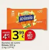 Supermercados Charter Krissia - barretes de surimi oferta