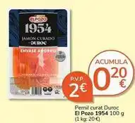 Supermercados Charter Elpozo - jamon curado duroc oferta
