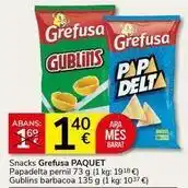 Supermercados Charter Grefusa - snacks oferta