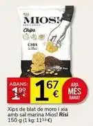 Supermercados Charter Risi - xips de blat de moro i xa amb sal marina oferta