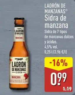 ALDI Ladrón de Manzanas sidra de manzana oferta