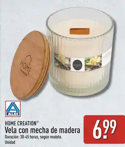 ALDI Home Creation vela con mecha de madera oferta