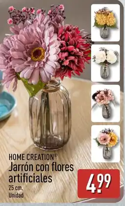 ALDI Home Creation jarrón con flores artificiales oferta
