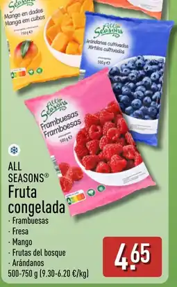 ALDI All Seasons fruta congelada oferta