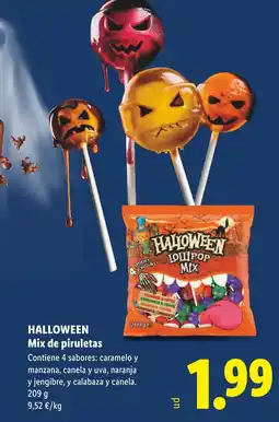 Lidl Halloween mix de piruletas oferta