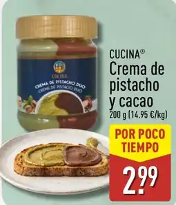 ALDI Cucina crema de pistacho y cacao oferta