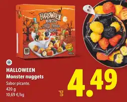 Lidl Halloween monster nuggets oferta