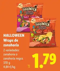 Lidl Halloween wraps de zanahoria oferta