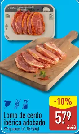 ALDI El mercado lomo de cerdo ibérico adobado oferta