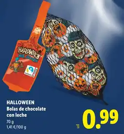 Lidl Halloween bolas de chocolate con leche oferta