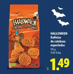 Lidl Halloween galletas de calabaza especiadas oferta